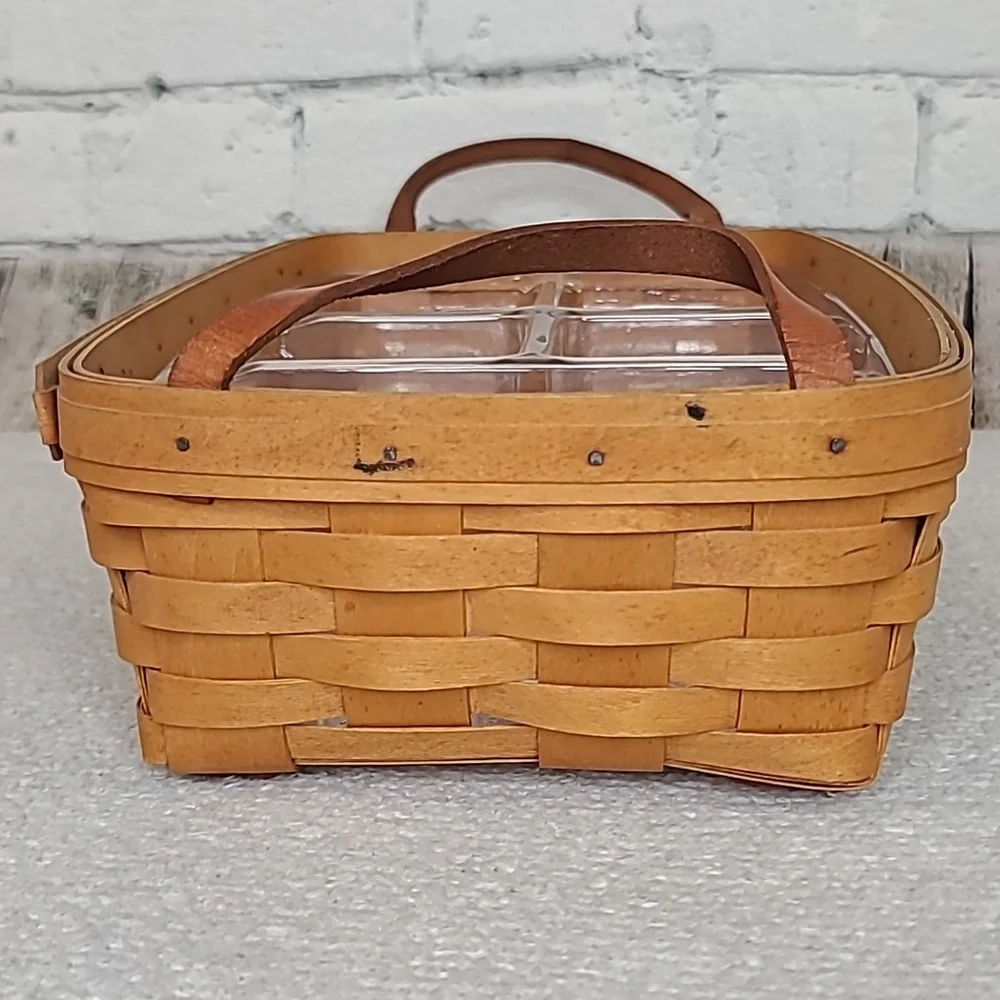 Longaberger Woven Handmade Vintage 2000 Pantry Basket 12327 w/Organizing Insert